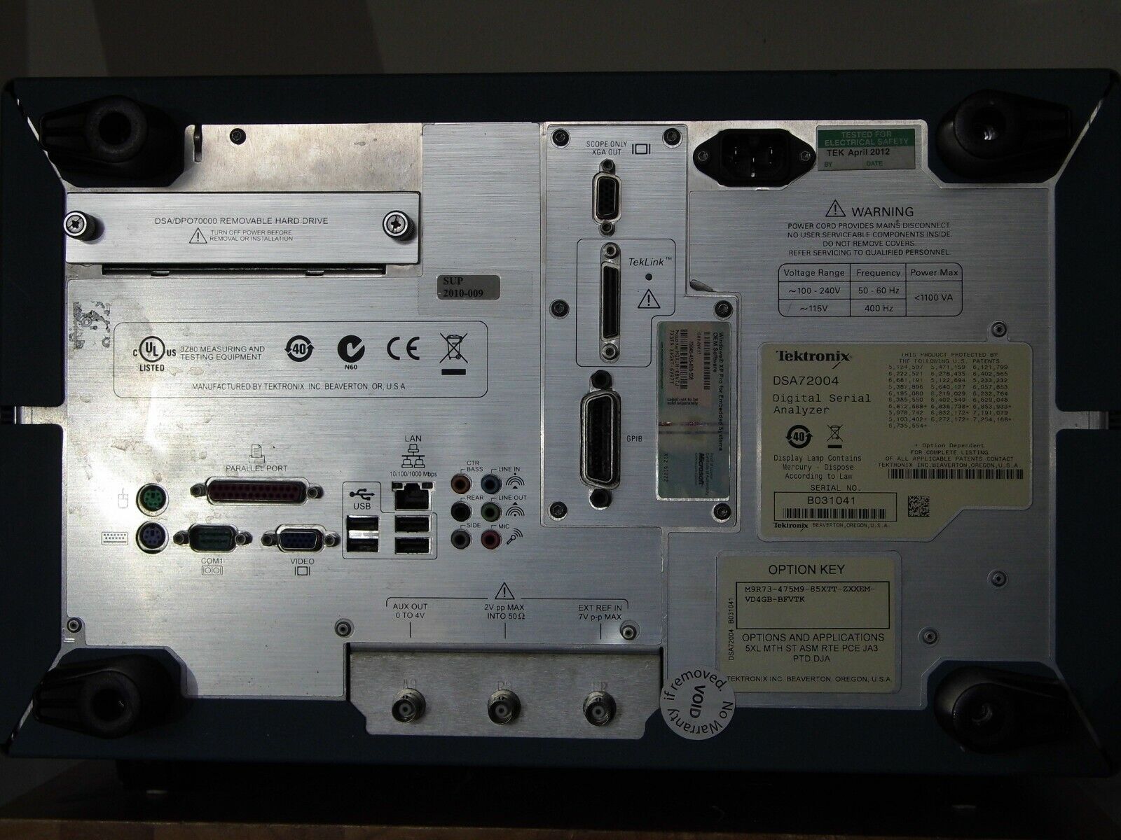 Tektronix DSA72004 Oscilloscope 5XL MTH ST ASM RTE PCE PTD DJA ISO17025 Tektronix DSA72004 Oscilloscope 5XL MTH ST ASM RTE PCE PTD DJA ISO17025